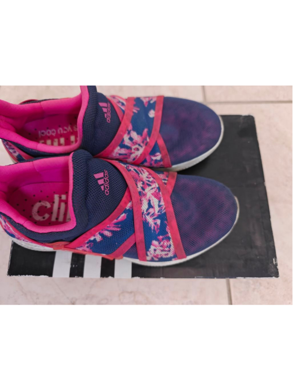 Women's Adidas Athletic Shoes Size 7 Blue Pink CC Sonic AL W